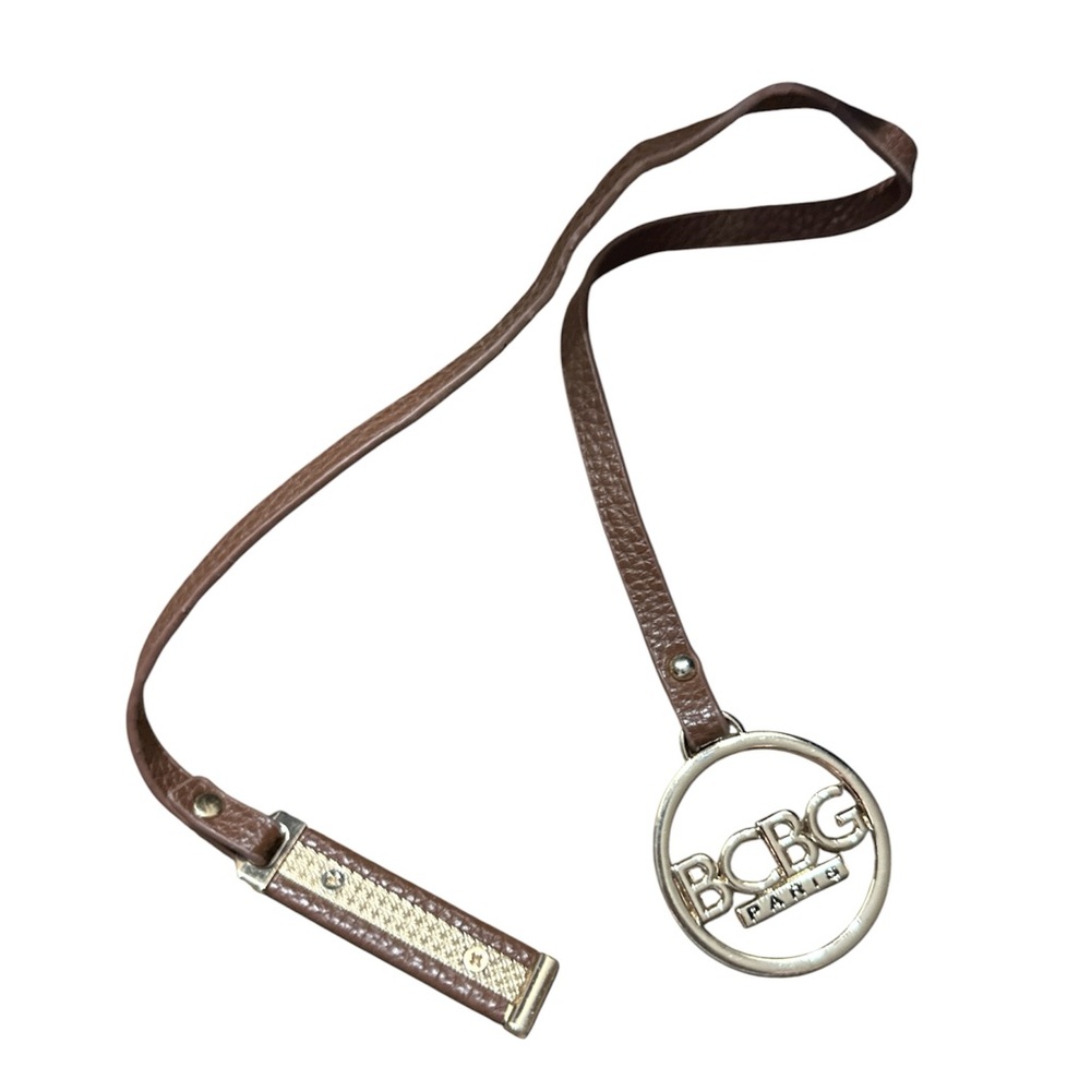 BCBG Brown charm with Gold Accents leather nice bag charm